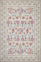 Loloi Rifle Paper Co. Rosa Collection RSA-01 Ivory 7'-6" x 9'-6" Area Rug