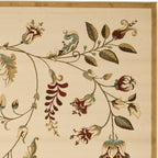 SAFAVIEH Lyndhurst Collection Area Rug - 8' x 11', Ivory & Multi, Traditional Floral Design, Non-Shedding & Easy Care, Ideal for High Traffic Areas in Living Room, Bedroom (LNH552-1291)
