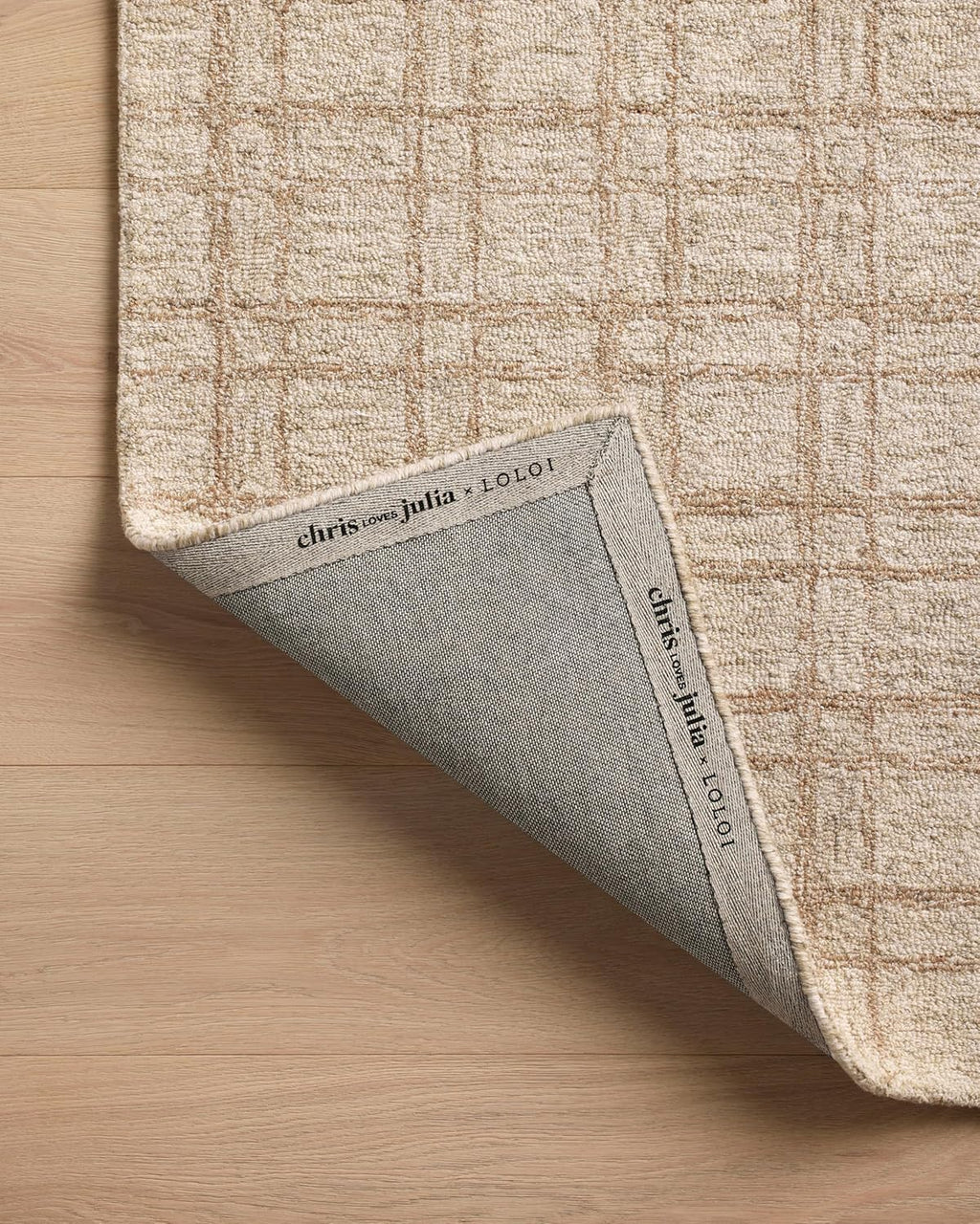 Loloi Chris Loves Julia Polly Collection POL-10 Khaki/Sand 7'-9" x 9'-9" Area Rug