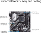 ASUS Prime B550M-A WiFi II AMD Micro ATX Motherboard with PCIe 4.0, WiFi 6, ECC Memory, HDMI 2.1, RGB Header