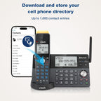 VTech IS8128-41 Super Long Range 4-Handset DECT 6.0 Cordless Phone for Home with Answering Machine, 2300 ft Range, Call Blocking, Bluetooth Connect to Cell, Intercom