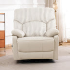 GRAINELL Swivel Rocker Recliner Chair with Massage and Heat, USB Charging Port, Infinite Position Power Recliner, Electric Glider Rocking Chairs for Living Room, Nursery (Lvory)