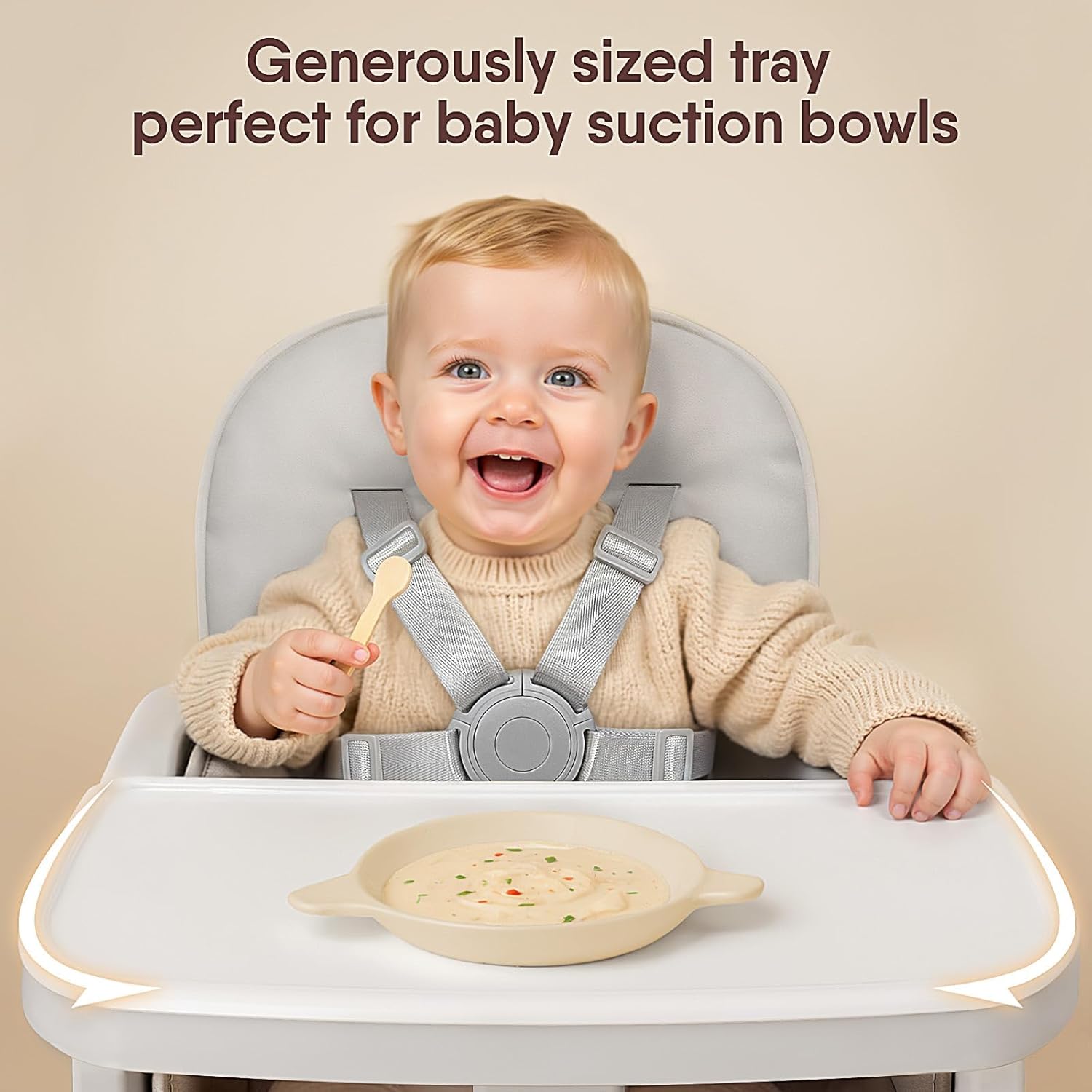 Obee Odee 3-in-1 Portable Baby High Chair for Babies and Toddlers, Convertible Easy Clean Infant Foldable Highchair with Adjustable Legs & Dishwasher Safe Tray, Grey