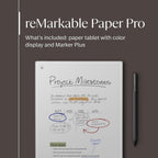 reMarkable Paper Pro Bundle – Includes 11.8” reMarkable Paper Tablet  and Marker Plus Pen with Eraser