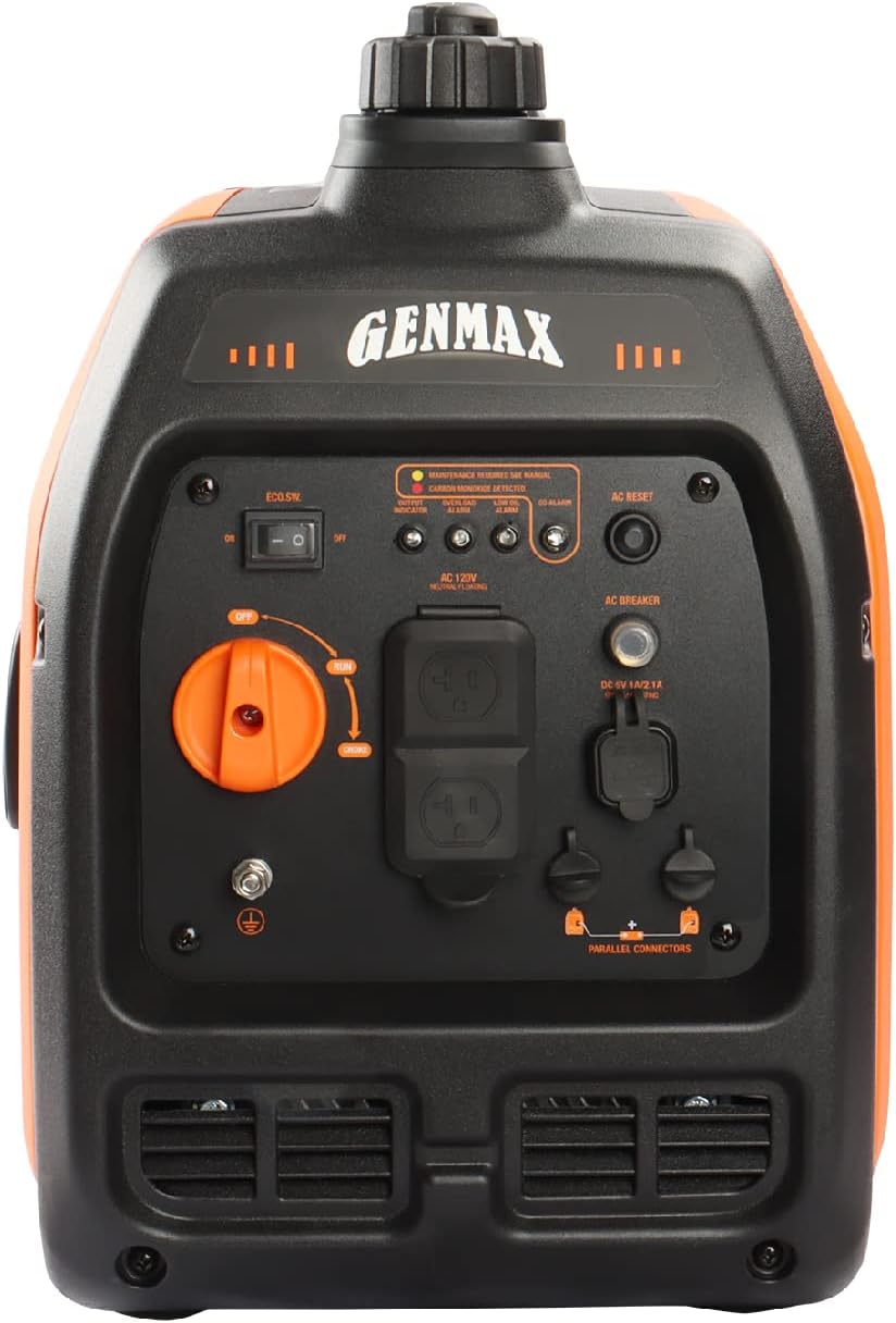GENMAX Generator .EPA Compliant  Eco-Mode Feature  Ultra Lightweight for Backup Home Use & Camping