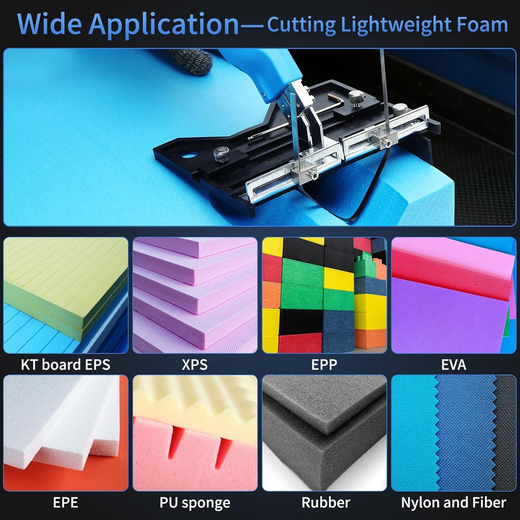 250W Hot Knife Foam Cutter for Grooving/Sculpture Styrofoam Cutter Foam Electric Cutting Tool Kit Adjustable Power Foam Cutter for EPP, EPS, XPS, EVA, Sponge, EPE, PU (FC250+Slotting)
