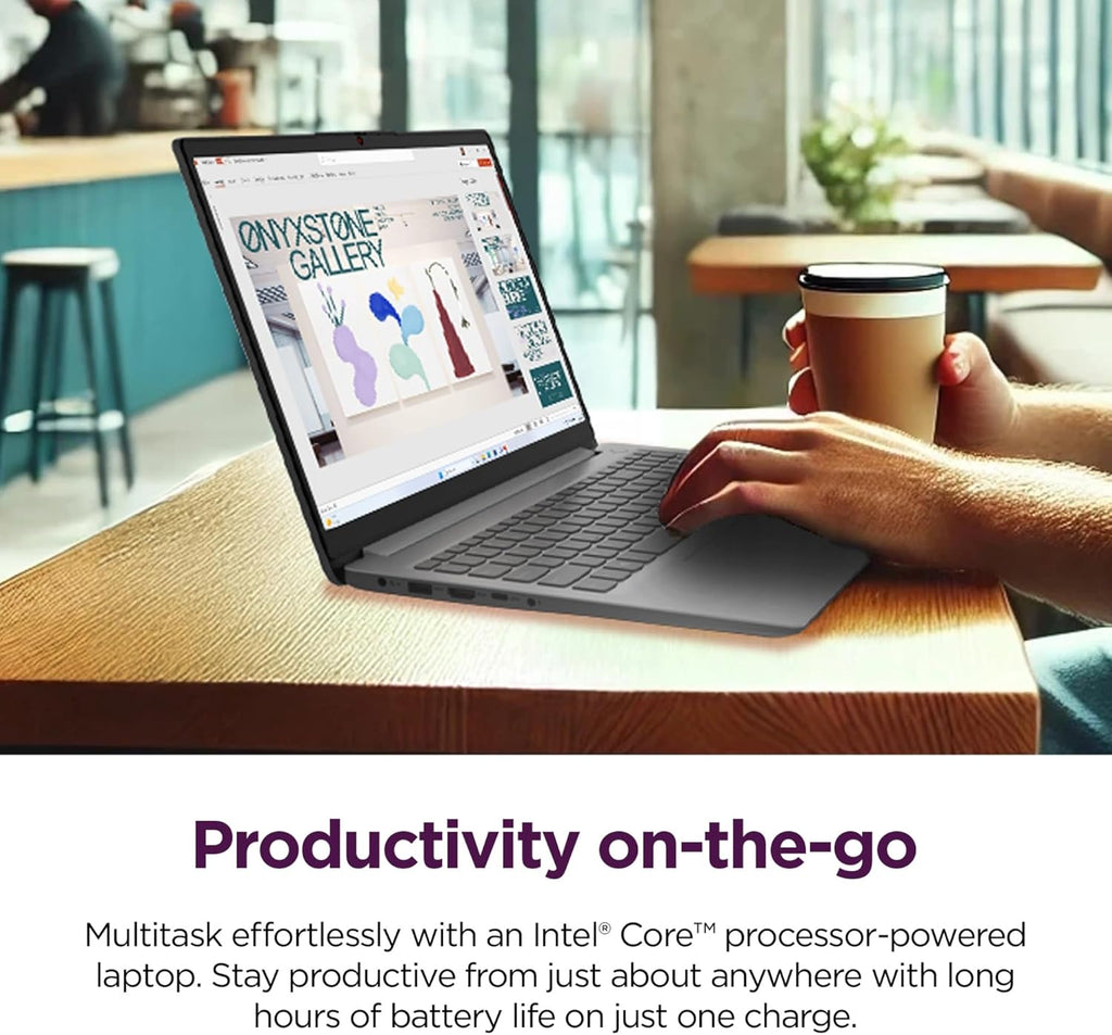 Lenovo Touchscreen Laptop with Lifetime Office 365 for The Web - IdeaPad 3i - Intel Core i3 Processor - 15.6“ Full HD - 12GB RAM - 256GB SSD - Bluetooth - Webcam - Windows 11 no Mouse