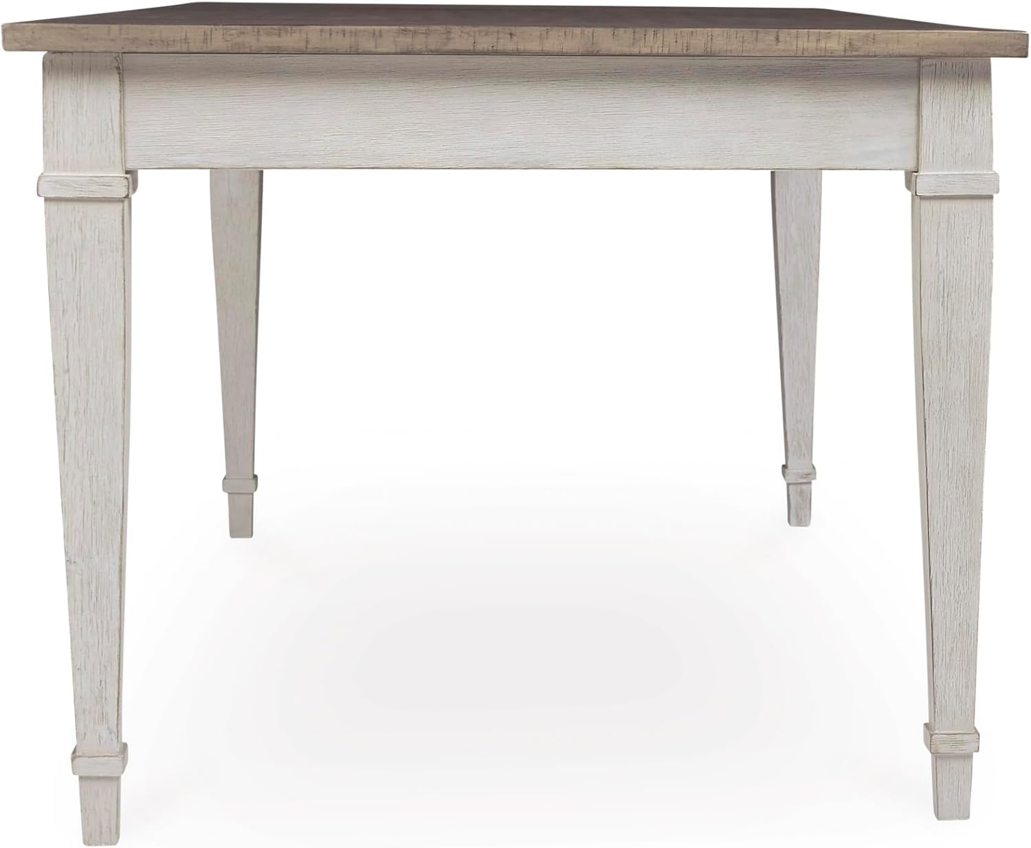 Signature Design by Ashley Skempton Farmhouse Rectangular Dining Room Table with Storage, White & Light Brown