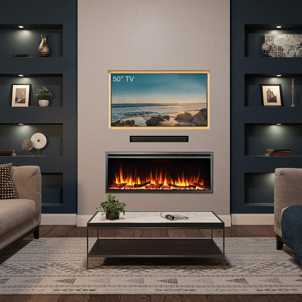 LegendFlame 50" W Austin in Wall Recessed & Wall Mounted Electric Fireplace (EF287A)