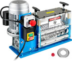 VEVOR Electric Wire Stripping Machine, 370W 0.06" - 1.5" Automatic Motorized Cable Stripper w/ 75 Feet/Minute Speed, 11 Channels 10 Blades Strip Machinery, Scrap Handling Tool for Recycling Copper