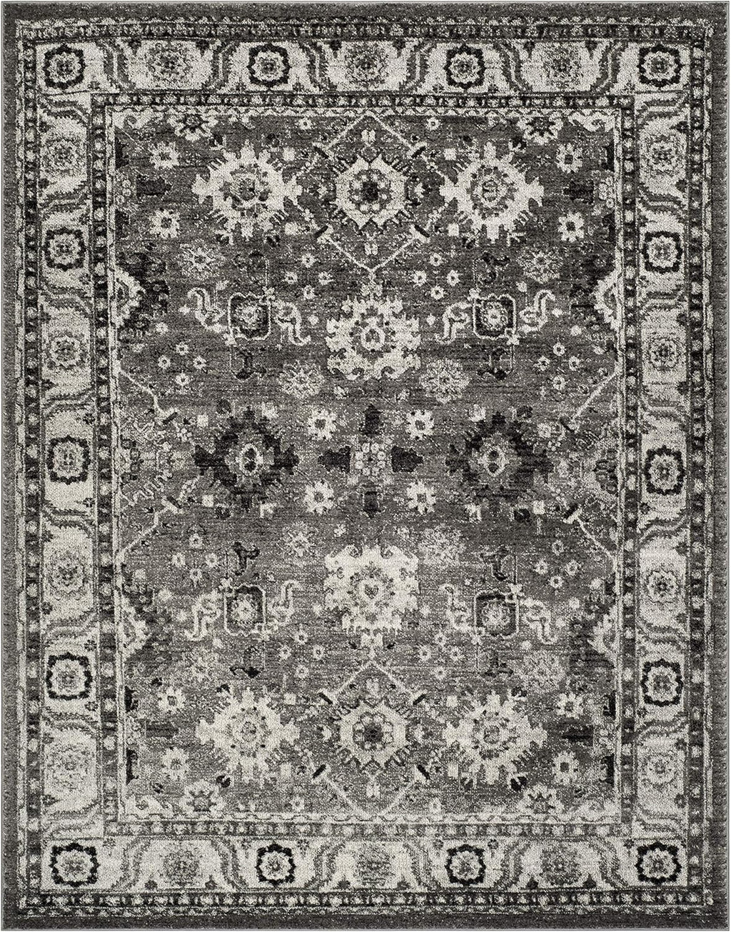 SAFAVIEH Area Rug 8x10 - Vintage Hamadan Collection - Large - Grey & Black, Traditional Persian Design, Non-Shedding & Easy to Clean, Ideal for Living Room, Bedroom, Dining Space (VTH214K)