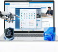 HP 17.3'' Touchscreen Laptop Computer-Windows 11 Pro for Business & Home Use  8-Cores Intel i3-N305  32GB RAM  128GB eMMC+1TB PCIe M.2 SSD  720 HD Webcam  HDMI  Num Pad  Wi-Fi 6  1 Year Office 365