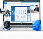 HP 17.3'' Touchscreen Laptop Computer-Windows 11 Pro for Business & Home Use  8-Cores Intel i3-N305  32GB RAM  128GB eMMC+1TB PCIe M.2 SSD  720 HD Webcam  HDMI  Num Pad  Wi-Fi 6  1 Year Office 365