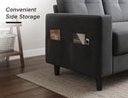 Txtin's Loveseat Sofa 53" Small Couches for Small Spaces 2 Seater Mini Couch for Bedroom Dark Grey Comfy Modern Love Seat for Apartment Office Living Room