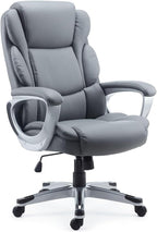 STAPLES Mcallum Bonded Leather Managers Chair Gray