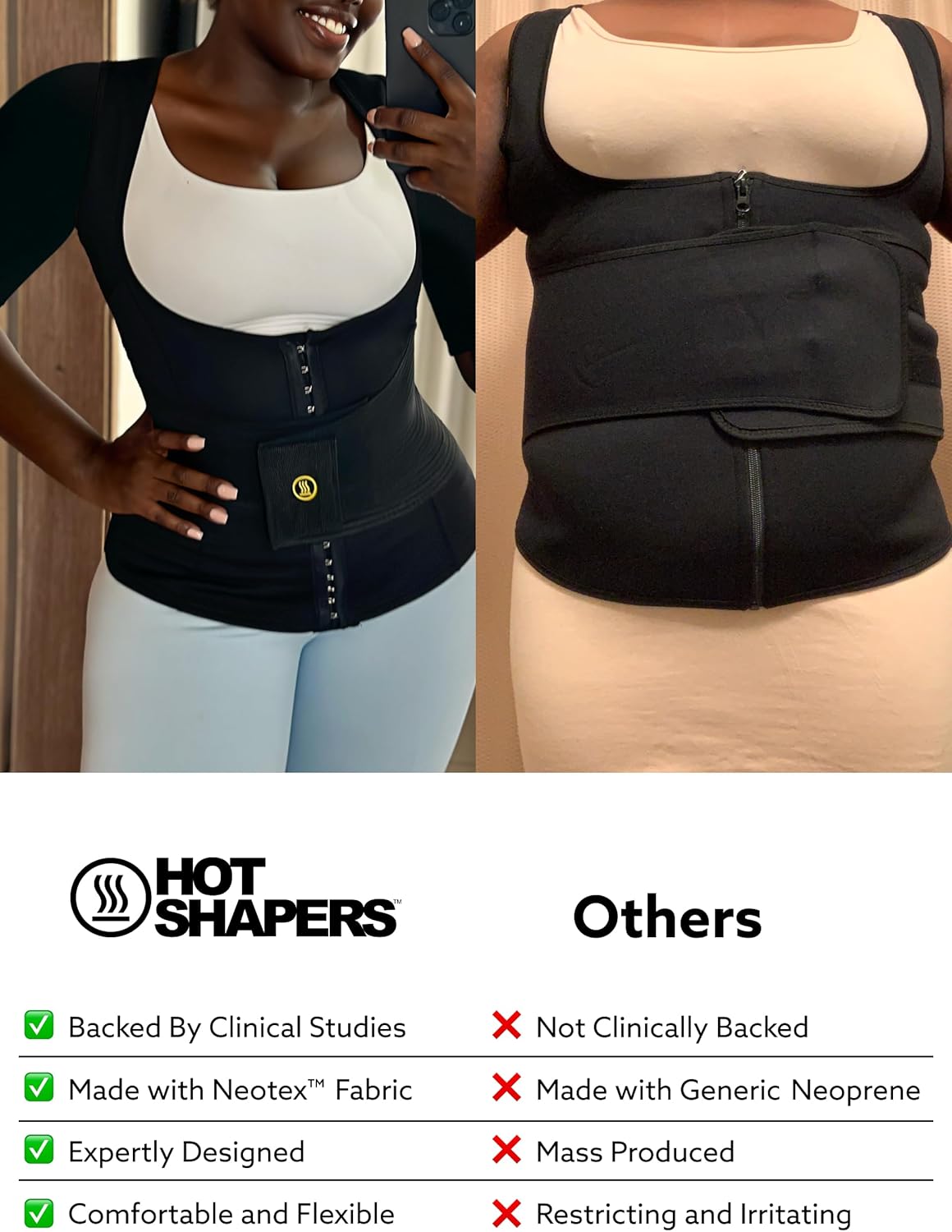 HOT SHAPERS Women’s Sleeved Body Sculpting Kit - Waist Cincher with Sleeves & Waist Trainer for Full-Body Contouring