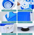 Giantex Portable Washing Machine, Mini Washer and Spinner Combo, 5.5lbs Washing Capacity, Semi-automatic Compact Laundry Machine for Apartment Dorm RV