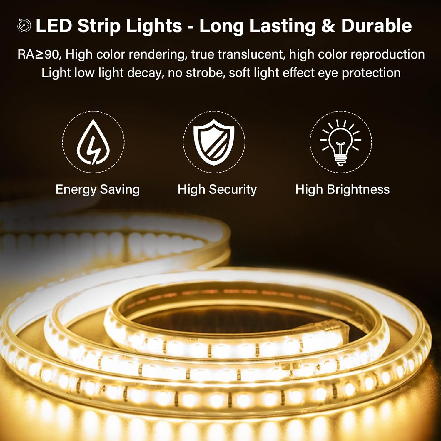 40"x 60"LED Bathroom Mirror, Backlit + Front Lit, LED Bathroom Mirror with Lights for Wall, 3 Colors, Anti-Fog, Dimmable Brightness, Tempered Glass