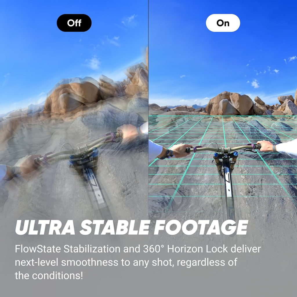 Insta360 X4 Bike Bundle - 8K Waterproof 360 Action Camera  4K Wide-Angle Video  Invisible Selfie Stick Effect  Removable Lens Guards  135 Min Battery Life  AI Editing  Stabilization  for Sports