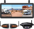 AUTO-VOX Wireless RV Backup Camera: Rear&Side View with 7.2” HD 1080P Triple-Split Screen Monitor  Dual Power USB/Car Charger  DVR Recording  Stable Signal Rear View Camera for Camper  Travel Trailer