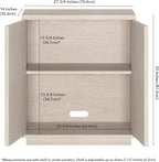 Henn&Hart Alston Accent Cabinet, 28" Wide, Alder White