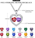 Iefil Easter Gifts for Women Wife - 925 Sterling Silver Birthstone Necklace, Anniversary Birthday Gifts for Women, Jewelry Gifts for Her Wife Mom Daughter