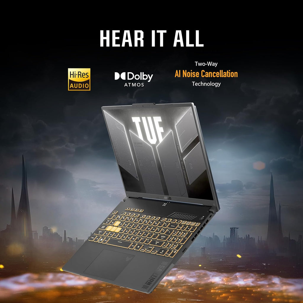 ASUS TUF Gaming F16 Gaming Laptop  16” FHD+ 144Hz IPS-Level 16:10 Display  Intel® Core™ 5 210H  NVIDIA® GeForce RTX™ 4050  16GB DDR5  512GB PCIe Gen4 SSD  Wi-Fi 6  Win11 Home  FX607VU-SS53