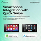 Pioneer DMH-W3000NEX 6.8" Double Din Multimedia Digital Media Receiver  Wireless Apple CarPlay and Android Auto  Bluetooth  Backup Camera Compatible  Touchscreen  One Touch Navigation