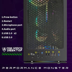 STGAubron Gaming PC Desktop Computer  AMD Ryzen 5 2600 up to 3.9G  GeForce RTX 2060 6G  16G DDR4  512G SSD  600M WiFi  BT 5.0  RGB Fan x4  Windows 11 Home