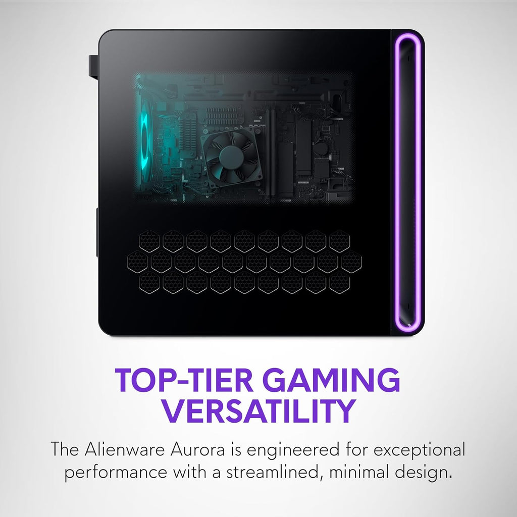 Alienware Aurora Gaming Desktop ACT1250 - Intel Core Ultra 7 265F  32GB DDR5 RAM  1TB SSD  NVIDIA GeForce RTX 5070  1000W Platinum Rated PSU  Windows 11 Home  Clear Panel - Black