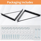 Colinktool Underbody Steel Mounting Brackets,18 x 18 Inch Truck Tool Box Mounting Kit, with Screws Spacers and Sleeves - 2 PCS