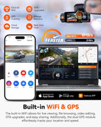 Vantrue N2X 2.7K Dash Cam Front and Inside  5G WiFi Dual Dash Camera for Car with HDR IR Night Vision  STARVIS 2  GPS  2.5K/60FPS  G-Sensor  24/7 Parking Mode  Voice Control  Support 512GB Max