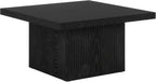 Tribesigns Square Coffee Table, 31.5-Inch Fluted Coffee Table, Mid-Century Modern Living Room Table, Large Cocktail Table for Living Room, Easy Assembly, Black