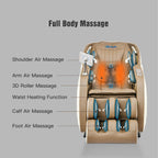 MYTHIA MD906 2026 Massage Chair - Full Body Zero Gravity Recliner with 3D Massage, Heat Therapy, Air Pressure & Foot Roller, Bluetooth & USB Charging Port for Home & Office Use (Beige)