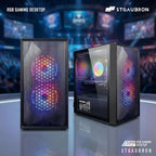 STGAubron Gaming PC Computer Desktop  Intel Core i5 up to 3.6G  Radeon RX 550  16G RAM  512G SSD  WiFi 6  BT 5.0  RGB Fan x2  Windows 11 Home