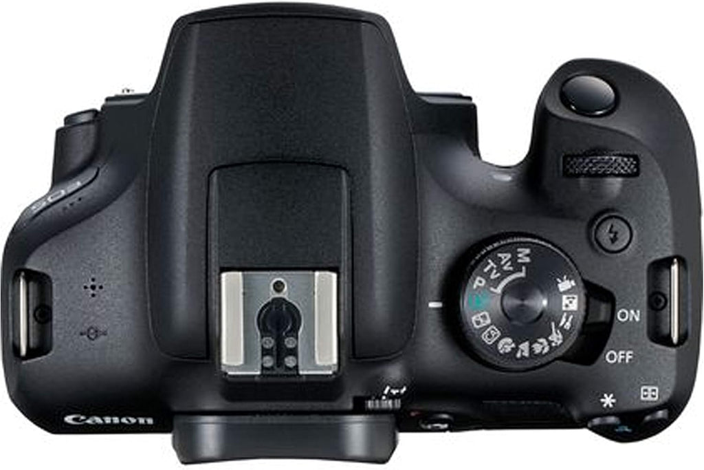 Canon EOS 2000D / Rebel T7 DSLR Camera w/EF-S 18-55mm F/3.5-5.6 Zoom Lens + 64GB Memory  LED Video Light  Case  Gripster Tripod  and More (Essential Bundle) (Renewed)