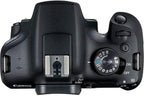 Canon EOS 2000D / Rebel T7 DSLR Camera w/EF-S 18-55mm F/3.5-5.6 Zoom Lens + 64GB Memory  LED Video Light  Case  Gripster Tripod  and More (Essential Bundle) (Renewed)