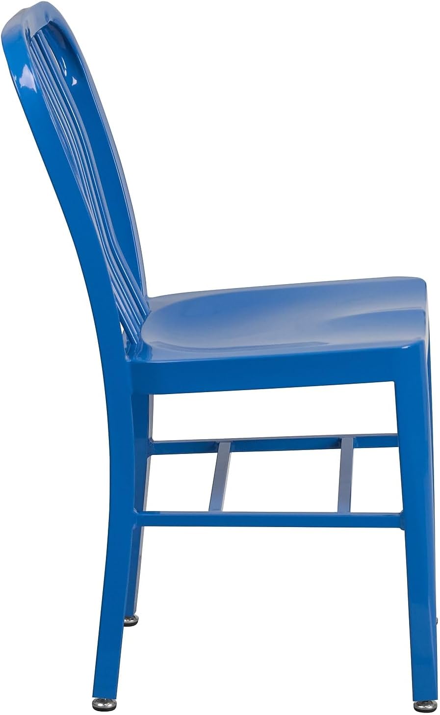 Flash Furniture Commercial Grade Blue Metal Indoor-Outdoor Chair