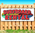 Surfboard Rental Banner 13 oz | Non-Fabric | Heavy-Duty Vinyl Single-Sided with Metal Grommets