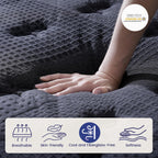 Firm King Size Mattress (High-End Upgraded) Hotel-Level Luxury 14 Inch Hybrid King Mattress in A Box, Cooling-Gel Memory Foam & Pocket Springs, Back Pain, Extra Edge Support, 365-Night Trial