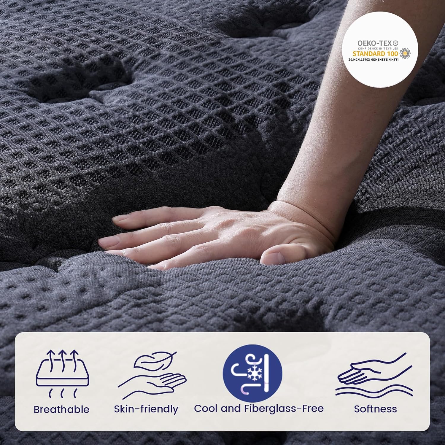 Firm King Size Mattress (High-End Upgraded) Hotel-Level Luxury 14 Inch Hybrid King Mattress in A Box, Cooling-Gel Memory Foam & Pocket Springs, Back Pain, Extra Edge Support, 365-Night Trial