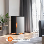 Sweetcrispy 3.2 Cu.Ft Mini Fridge with Freezer, 2 Door Small Refrigerator with Adjustable Thermostat Energy-efficient Low Noise, Compact Fridge for Bedroom, Office, Dorm, Silver