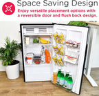FRIGIDAIRE EFR376-BLACK 3.1 Cu Ft Black Retro Bar Fridge with Side Bottle Opener