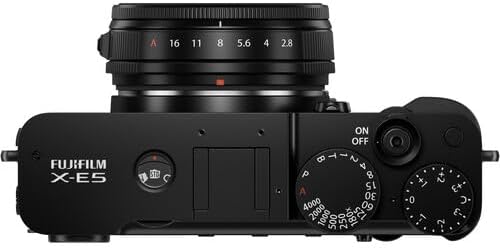 FUJIFILM X-E5 Mirrorless Camera with XF 23mm f/2.8 Lens - Black  Bundle with 64GB Memory Card + Carrying Case + Cleaning Kit + Memory Card Wallet + More Accessories