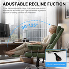 GTPLAYER Gaming Chair,Office Chair with Pocket Spring Lumbar Support, Ergonomic Comfortable Wide Office Desk Computer Chair with Outward Fixed Soft Armrests and Footrest (Fabric, Green)