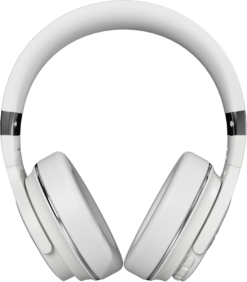Raycon Everyday Bluetooth Headphones - Over The Ear, Active Noise Cancelling Wireless Headphones + Awareness Mode, Bluetooth Headset with Mic, 40 Hours of Battery Life (Frost White)