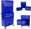 RYH 6 Drawers Rolling Tool Chest & Tool Box on Wheels | Heavy Duty Metal Cart with Ball Bearing Drawers | Fits US General Tool Box for Garage Storage(Blue, 6 Drawers 3 in 1/51.99" H × 20.87" W)