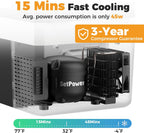Setpower Car Refrigerator Electric Cooler 15L/15.8QT, Car Fridge Portable Freezer 12V Refrigerator Plug In Camping Cooler 12/24V DC 110/240V AC for Truck RV Travel Road Trip, Black