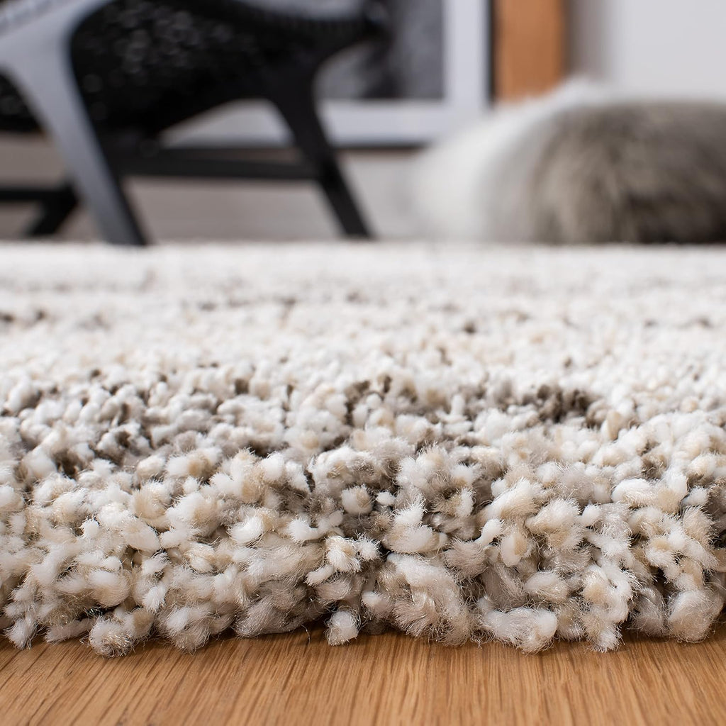 SAFAVIEH Hudson Shag Collection Area Rug - 9' x 12', Grey & Beige, Modern Trellis Design, Non-Shedding & Easy Care, 2-inch Thick Ideal for High Traffic Areas in Living Room, Bedroom (SGH281J)