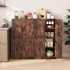 Giantex Bathroom Cabinet, 43.5” Storage Cabinet with Doors & Adjustable Shelves, Kitchen Pantry, Storage Organizer for Living Room Dining Room Study (Rustic Brown)